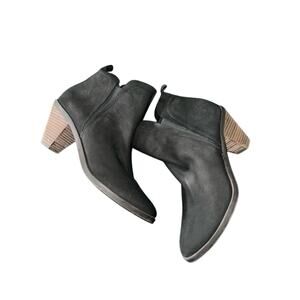 NEW LUCKY BRAND BLACK 3” HEELED GENUINE LEATHER BOOTIES SZ 7
